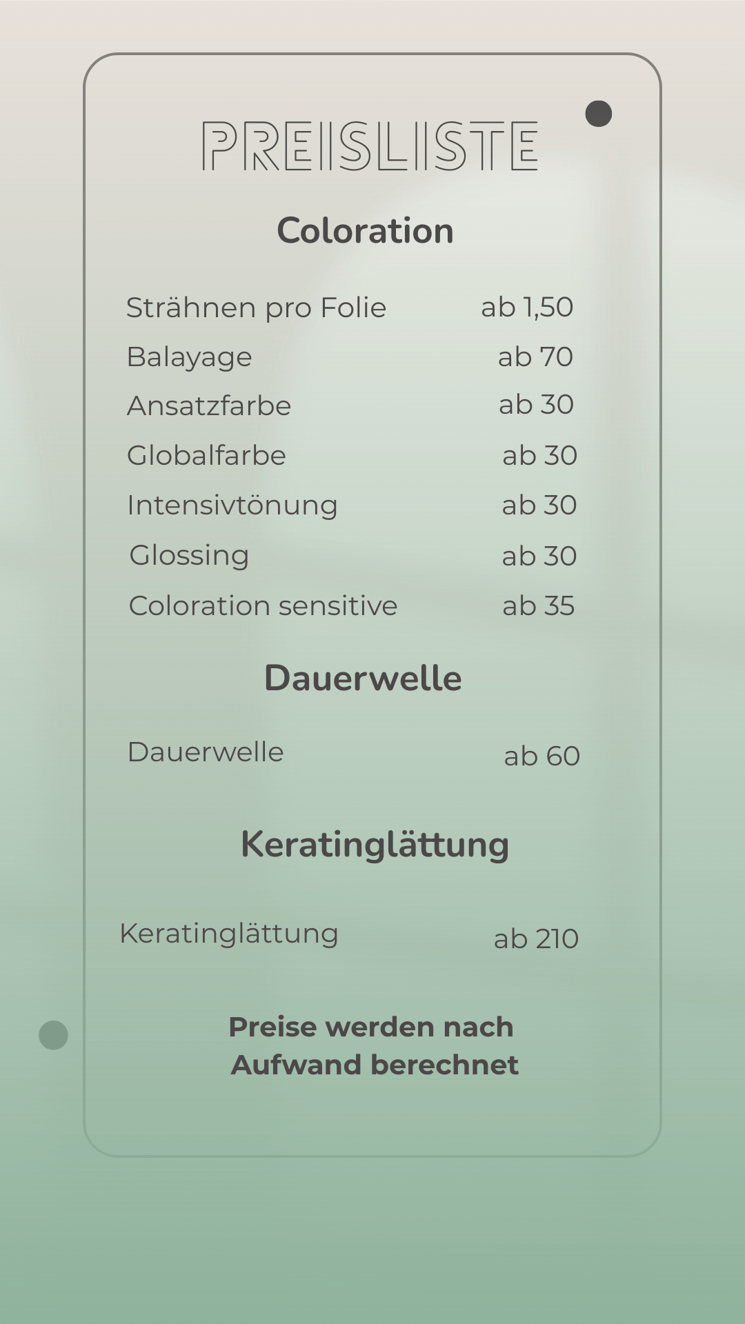 Leistungen und Preise für Coloration, Dauerwelle und Keratinglättung bei DIDI HAIR & MAKE-UP Friseur in Hösbach