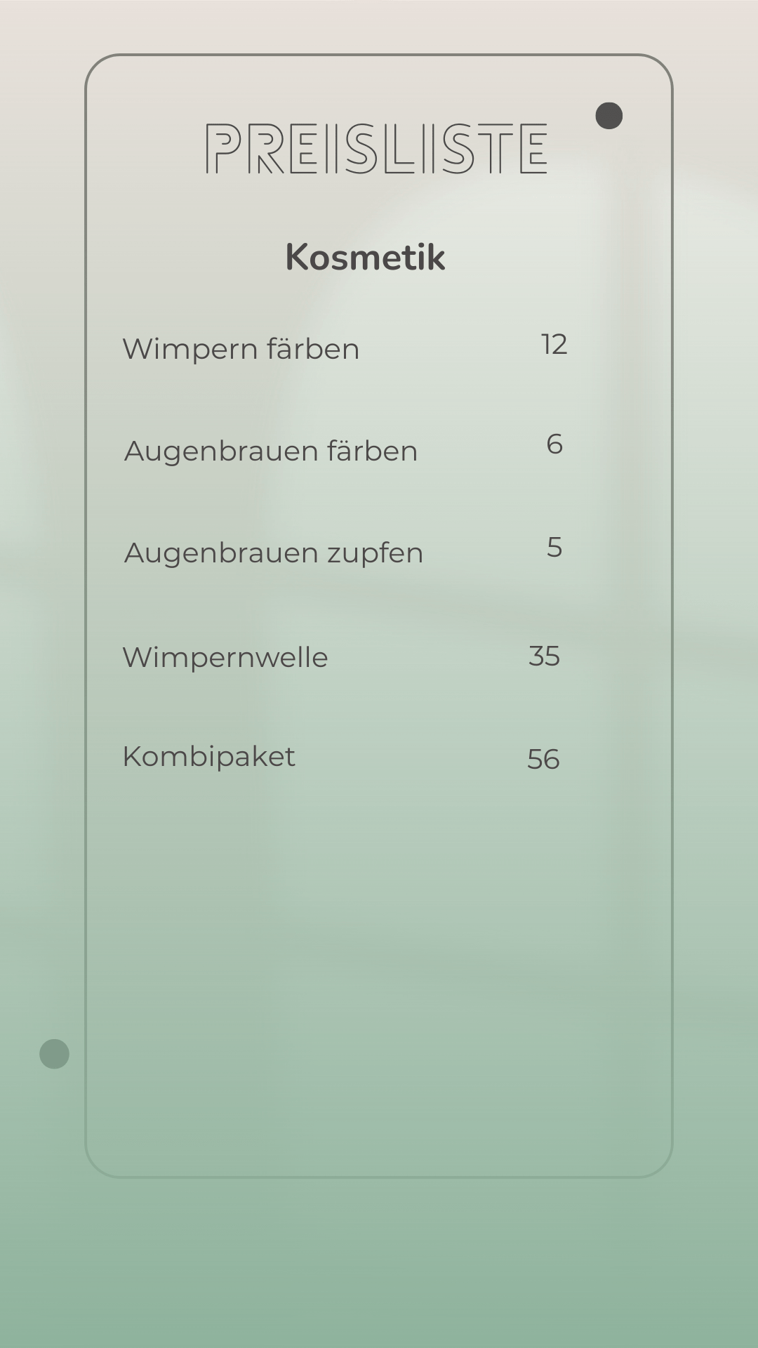 Kosmetik-Preisliste bei DIDI HAIR & MAKE-UP in Hösbach – Wimpern, Augenbrauen, Wimpernwelle Friseur in Hösbach