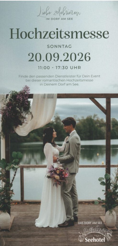 Hochzeitsmesse Seehotel Niedernberg am 20.09.2026